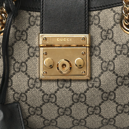 Gucci GG Supreme Monogram Small Padlock Tote Black 8 of 10