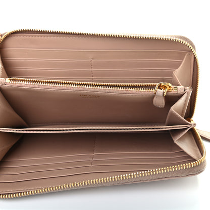 Prada Vitello Phenix Zip Around Wallet Cammeo 5 of 9