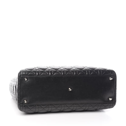 Christian Dior Lambskin Cannage Large Lady Dior Black 4 of 16