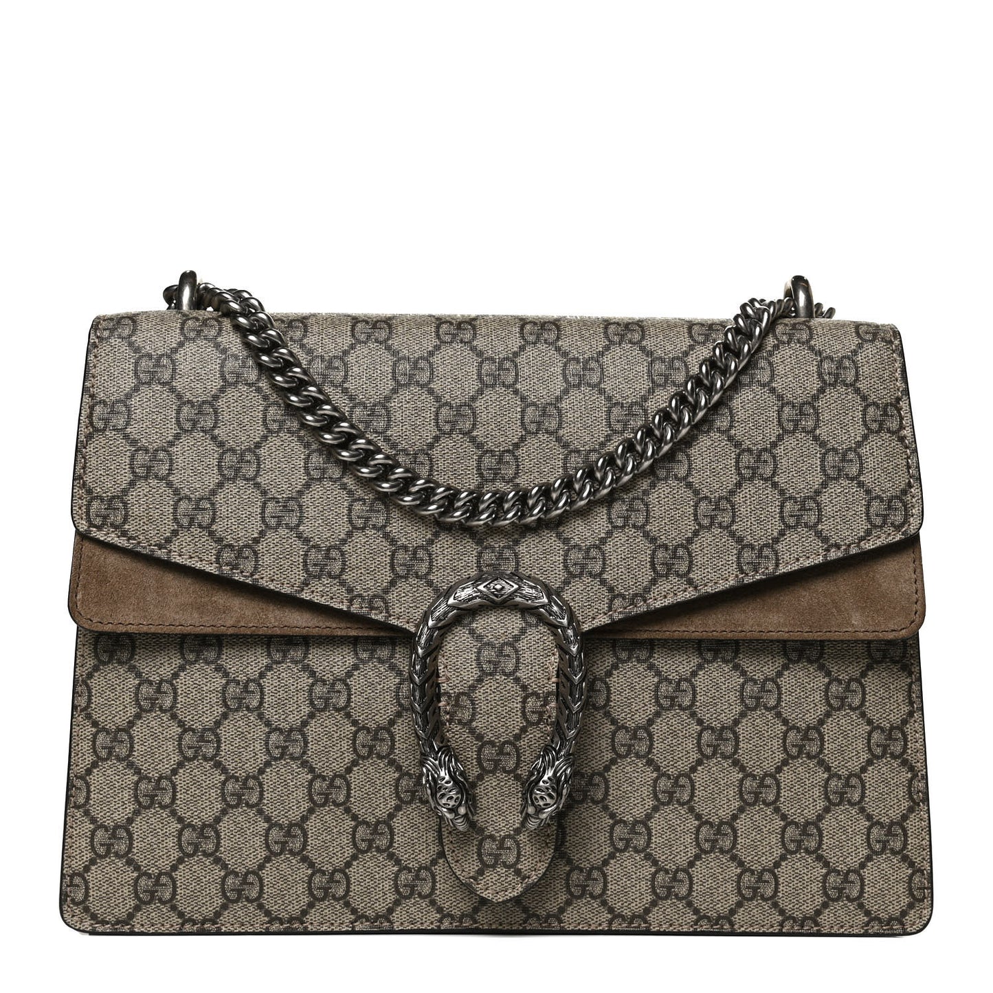 GG Supreme Monogram Medium Dionysus Shoulder Bag Taupe