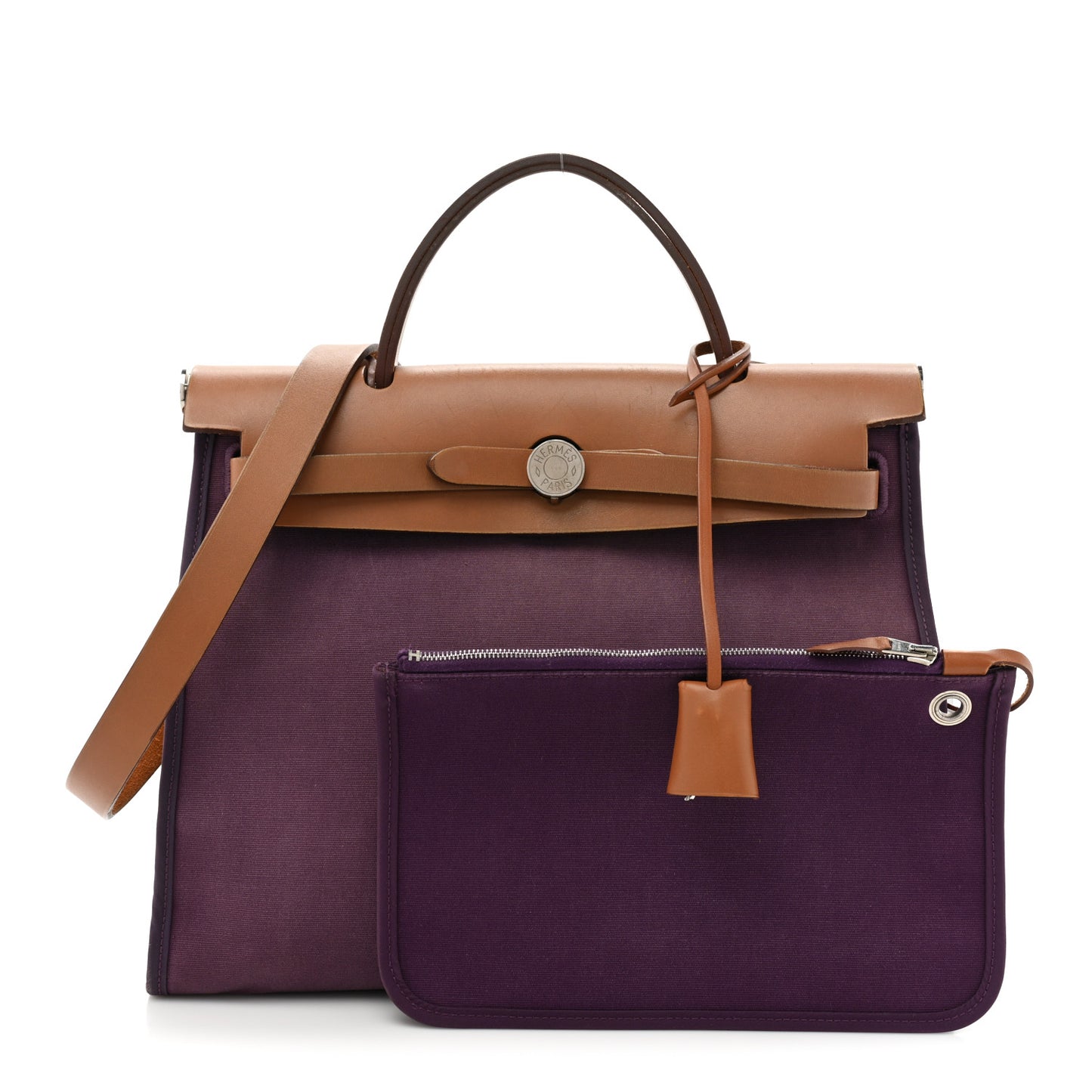Vache Hunter Toile Herbag Zip 31 PM Fauve Cassis