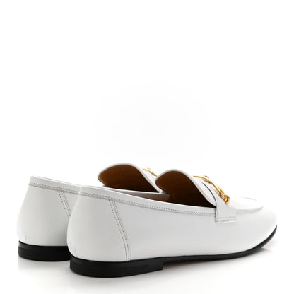 Hermes Calfskin Womens Colette Loafers 37 White 4 of 11