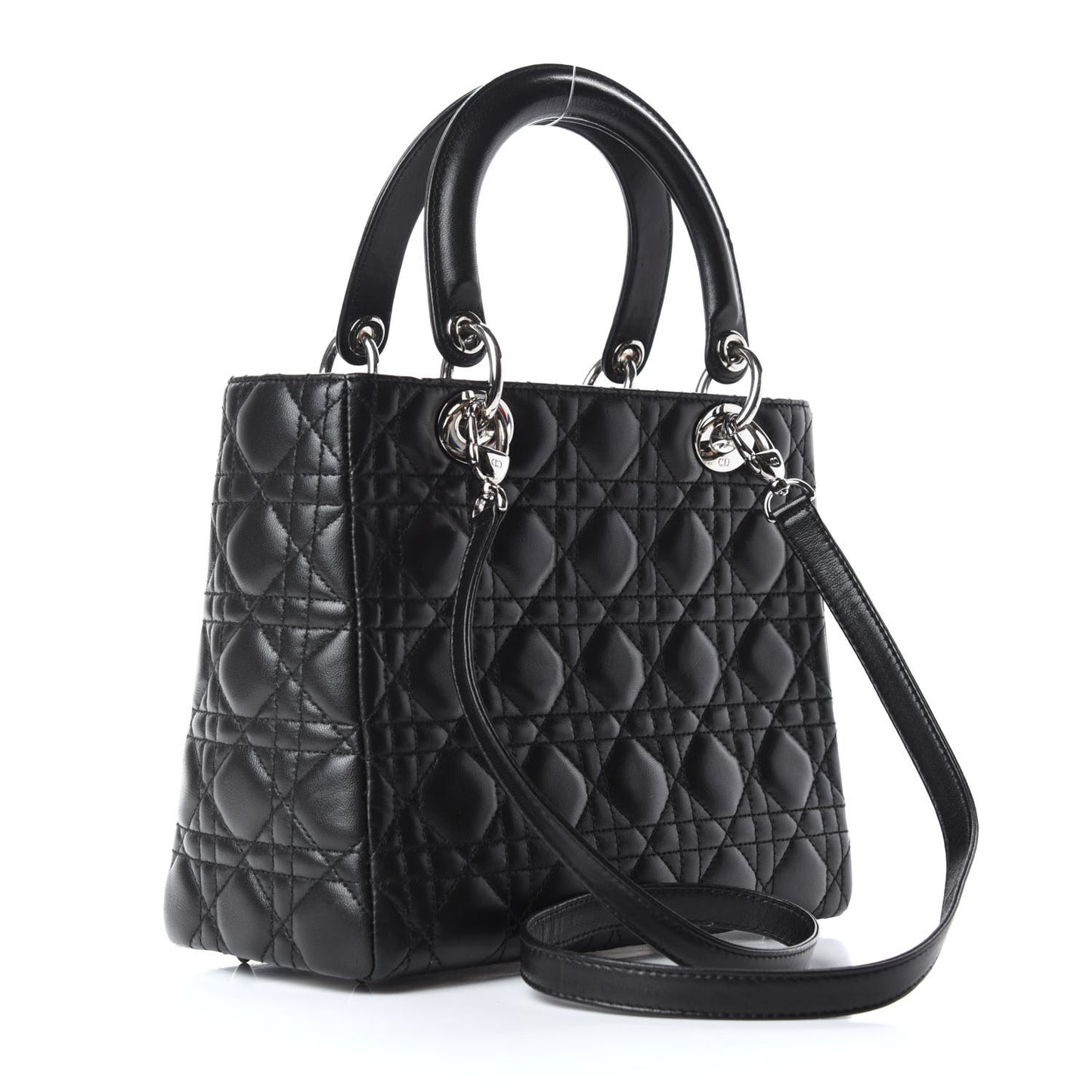 Lambskin Cannage Medium Lady Dior Black