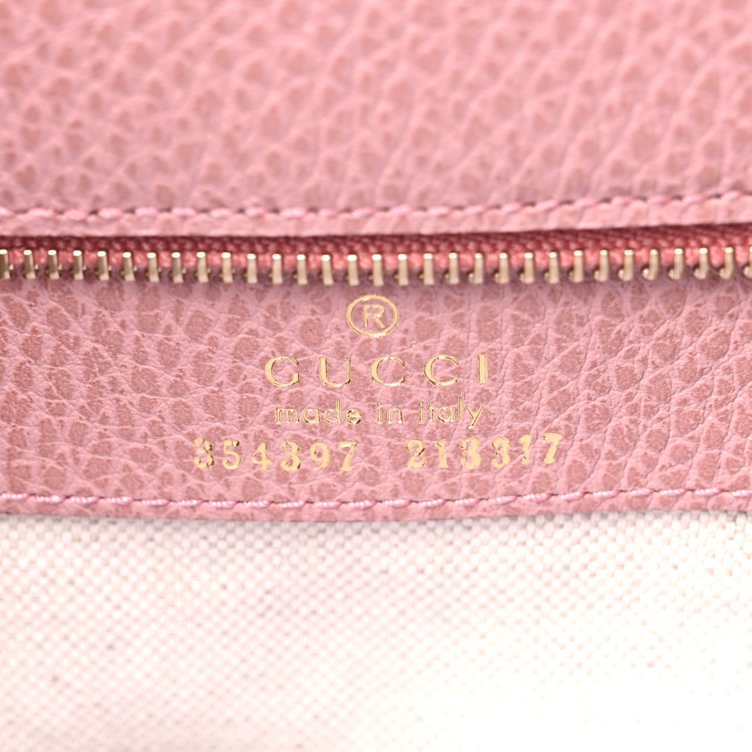 Gucci Dollar Calfskin Medium Swing Tote Grey Field Soft Pink 6 of 9