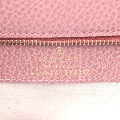 Gucci Dollar Calfskin Medium Swing Tote Grey Field Soft Pink 6 of 9