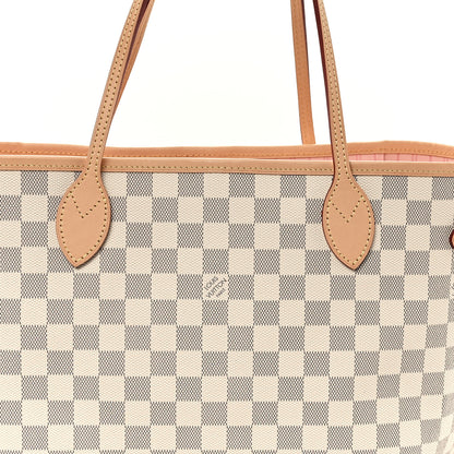 Louis Vuitton Damier Azur Neo Neverfull MM Rose Ballerine 10 of 12