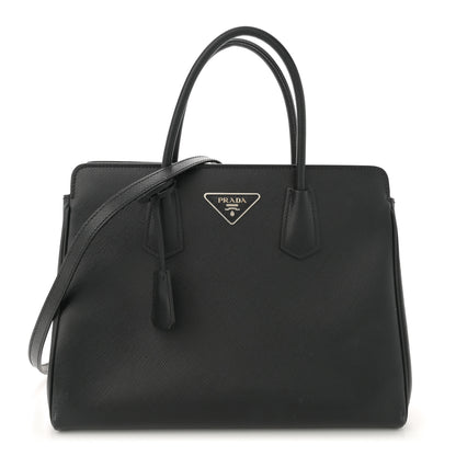 Prada Saffiano Cuir Medium Tote Black 1 of 13