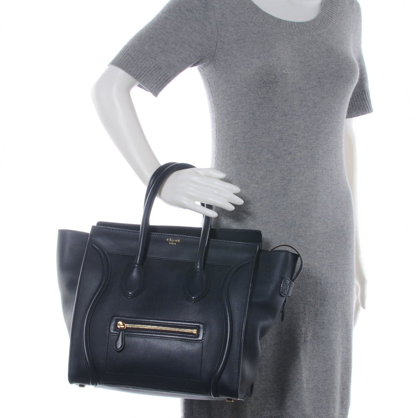Smooth Calfskin Mini Luggage Navy