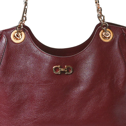 Salvatore Ferragamo Buffalo Betulla Tote Bordeaux 7 of 11