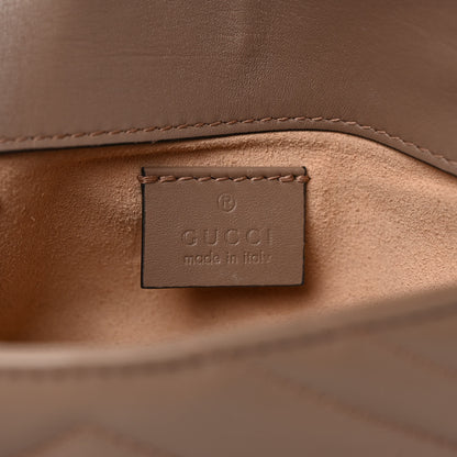 Gucci Calfskin Matelasse Super Mini GG Marmont Shoulder Bag Porcelain Rose 6 of 9