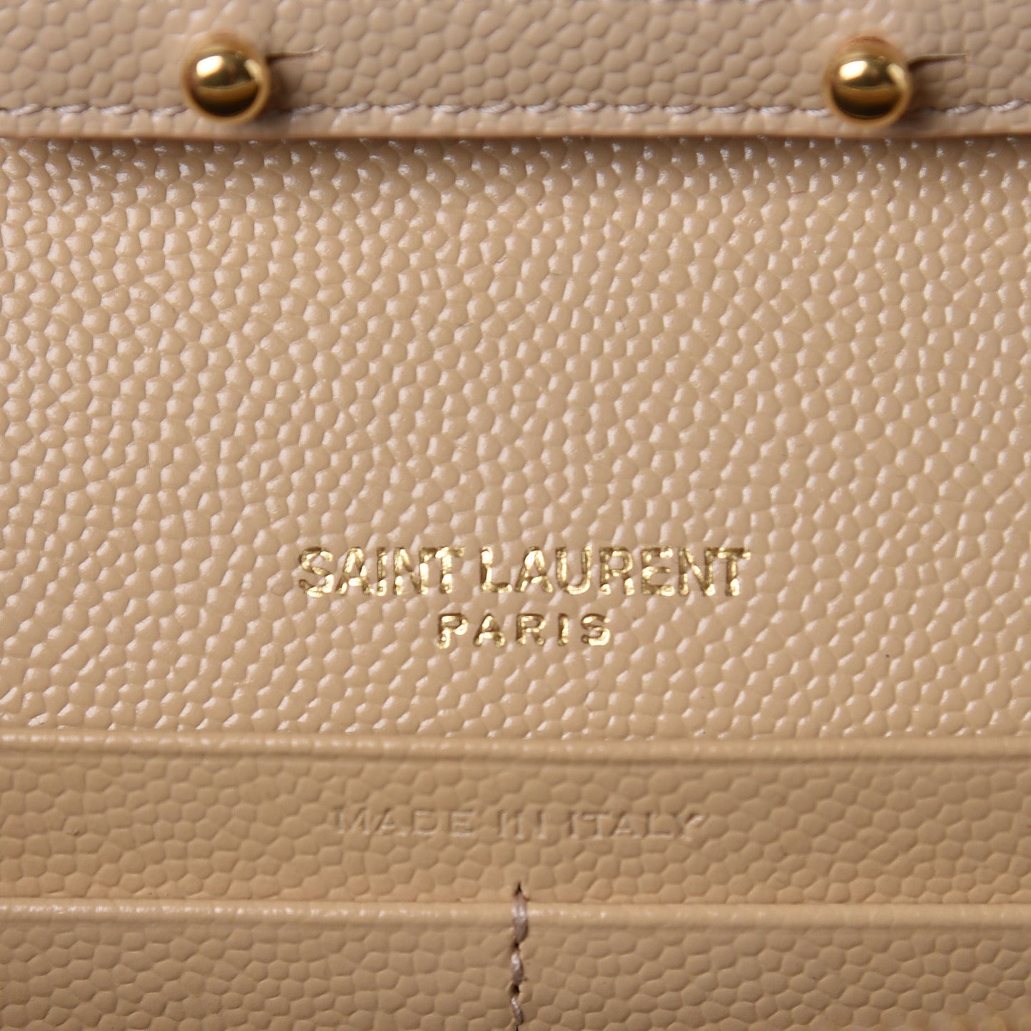 Grain De Poudre Matelasse Chevron Monogram Chain Wallet Nude Powder