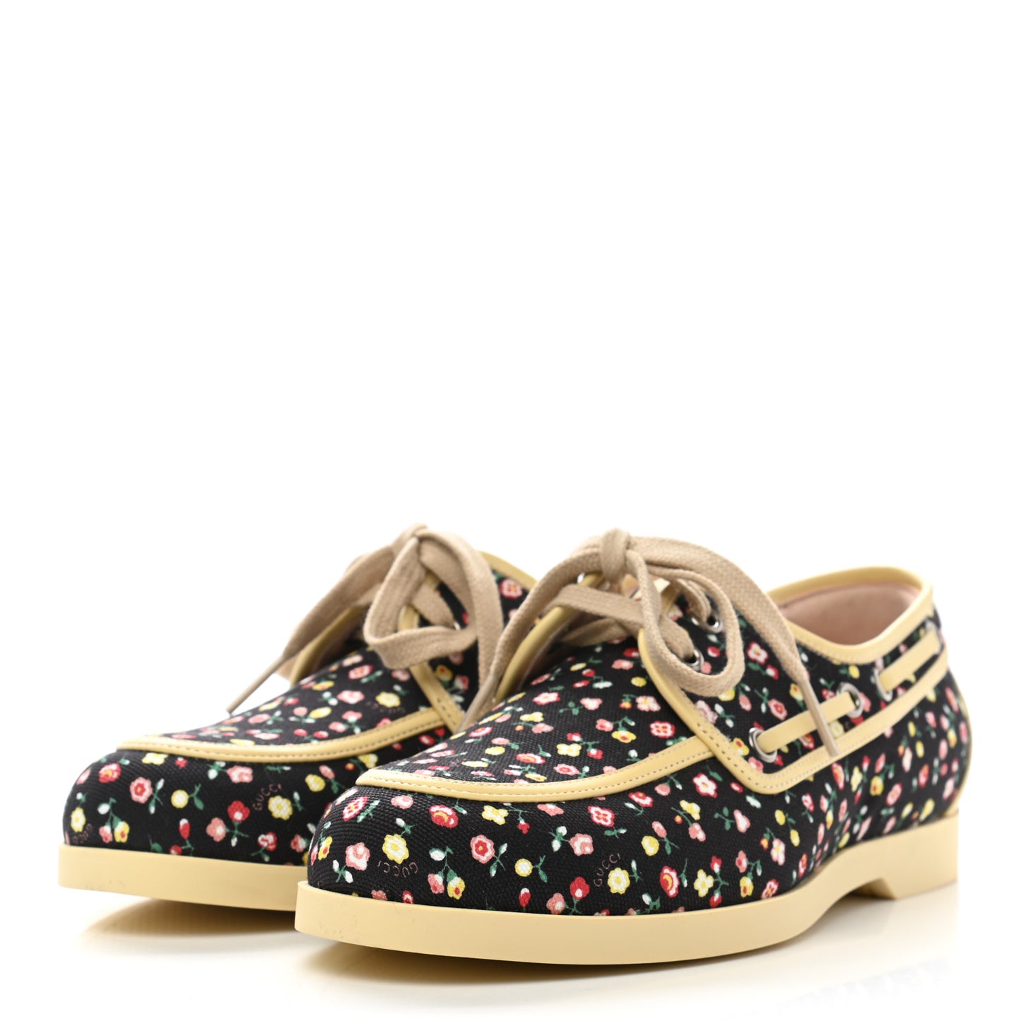 X LIBERTY OF LONDON Canvas Holly Print Loafers 36 Black Peach Burro