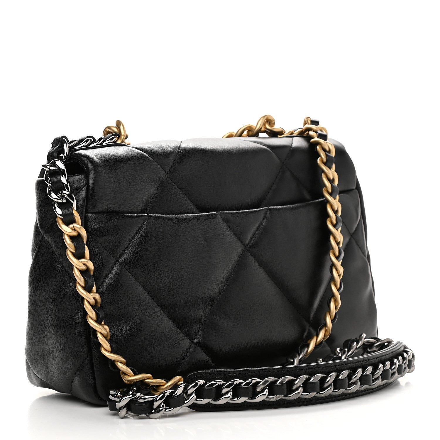 Chanel Lambskin Quilted Medium Chanel 19 Flap Black 3 of 9