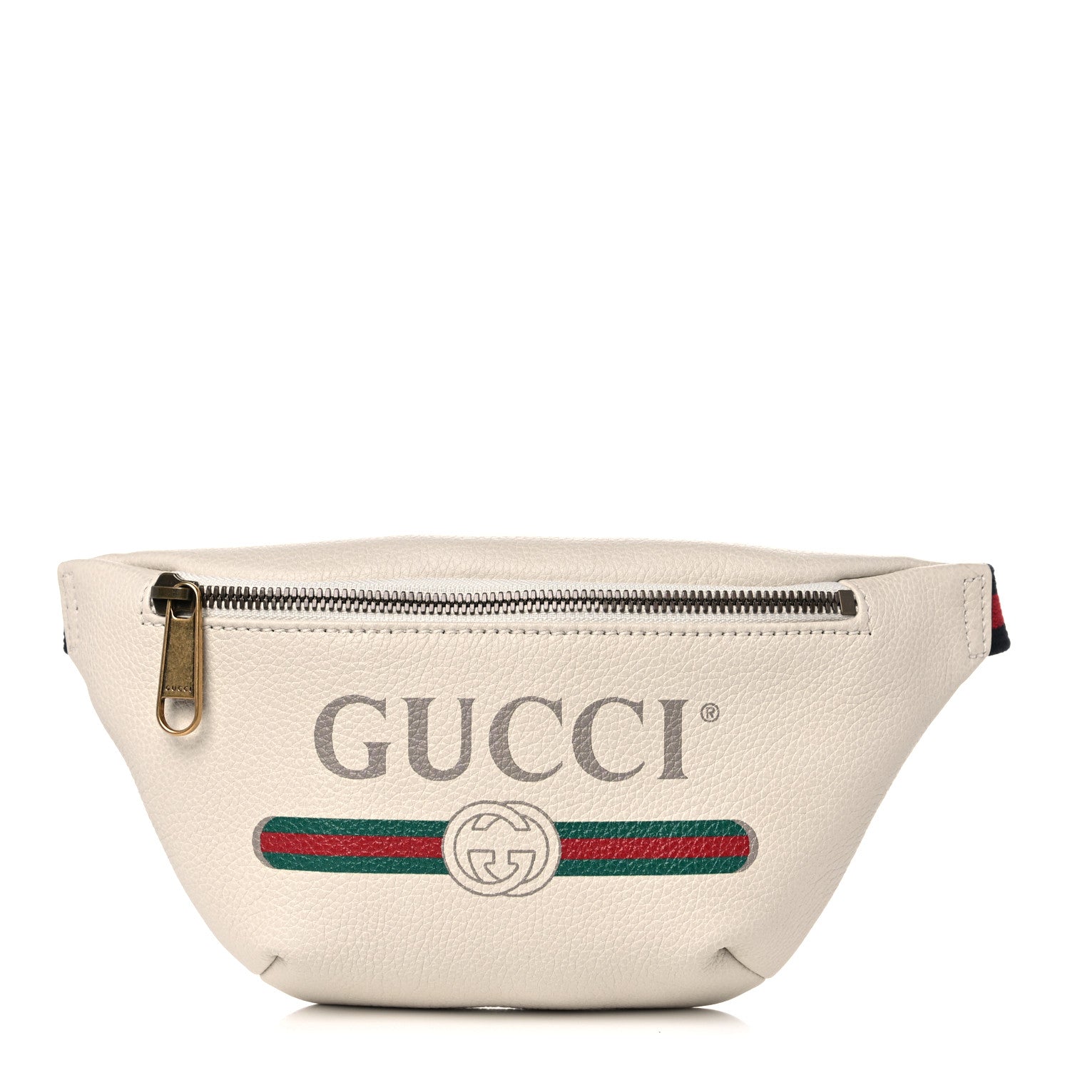 Gucci Grained Calfskin Small Logo Belt Bag White 1 of 8