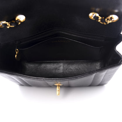 Chanel Caviar Vertical Quilt Small Single Flap Black 4 of 8