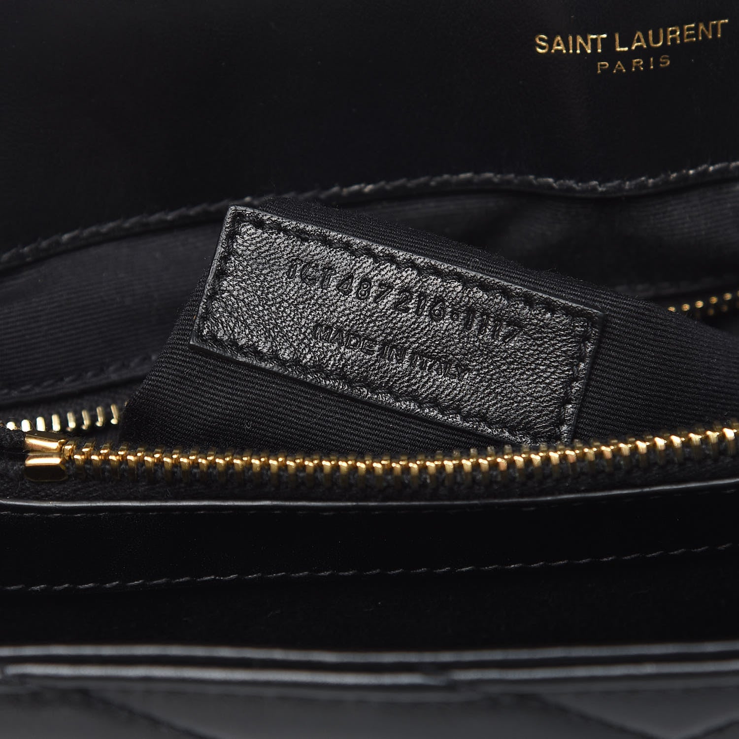 Saint Laurent Calfskin Y Quilted Monogram Medium Loulou Chain Satchel Black 6 of 11
