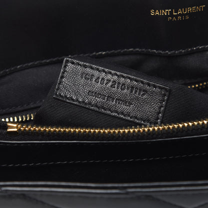 Saint Laurent Calfskin Y Quilted Monogram Medium Loulou Chain Satchel Black 6 of 11