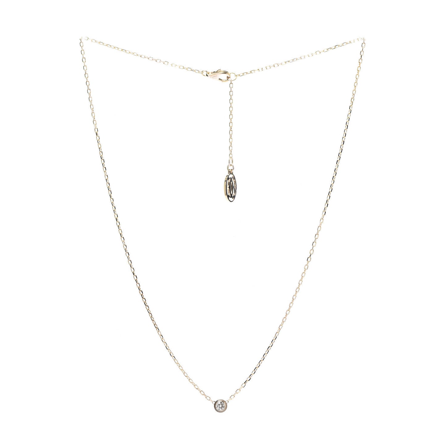 18K Pink Gold Diamond SM D'Amour Pendant Necklace