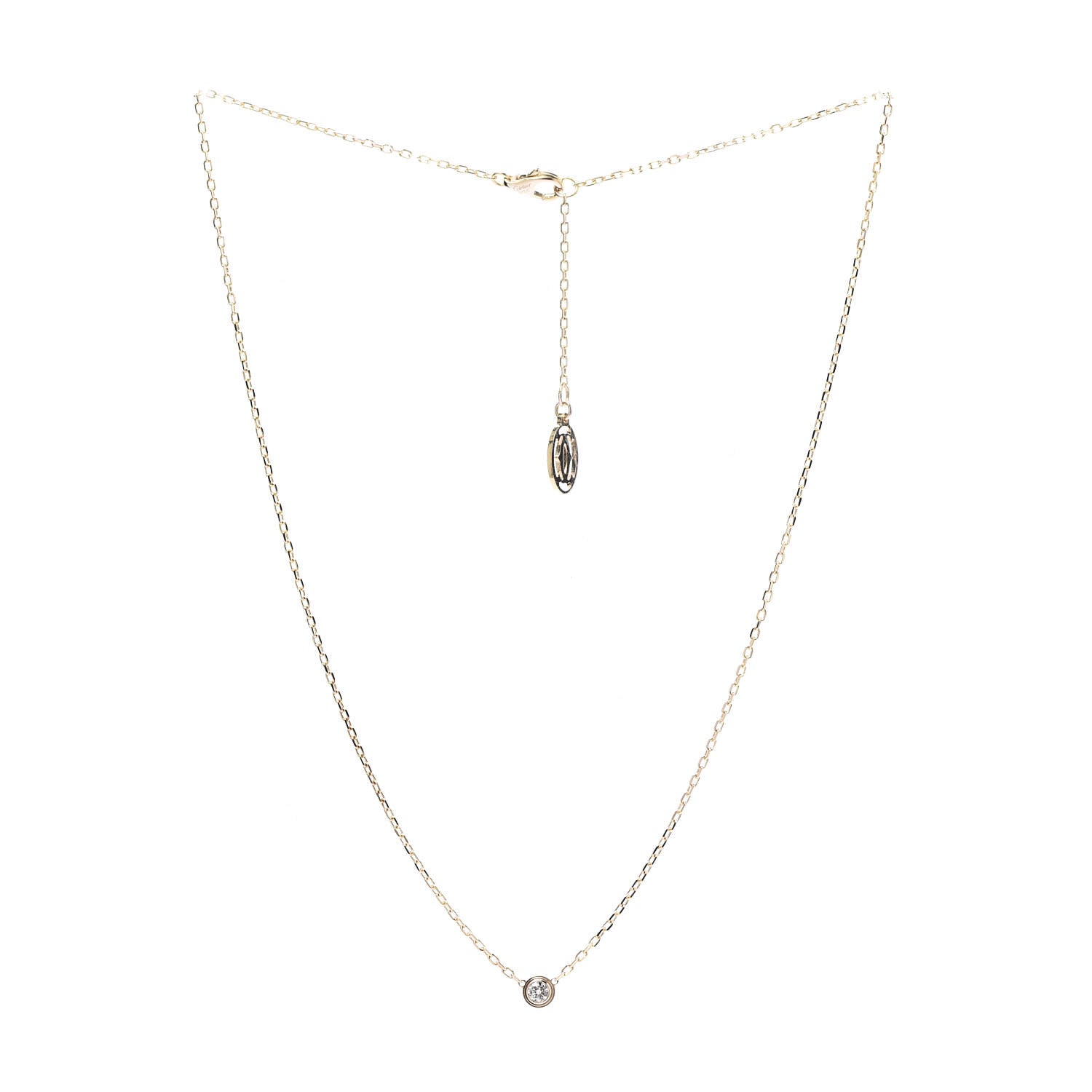 Cartier 18K Pink Gold Diamond SM D'Amour Pendant Necklace 3 of 7