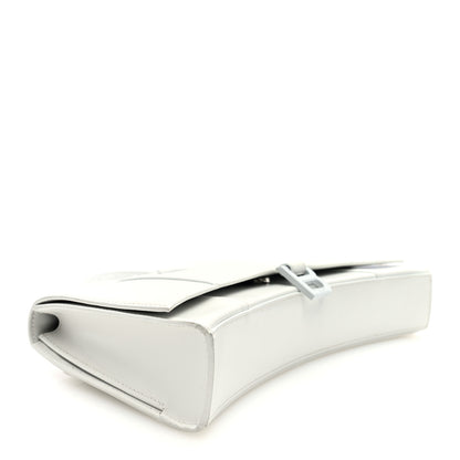 Balenciaga Shiny Box Calfskin Tonal B Hourglass Stretch Top Handle Bag White 4 of 10