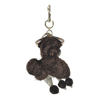 Gucci GG Supreme Monogram Lulu French Poodle Bag Charm Brown 1 of 3