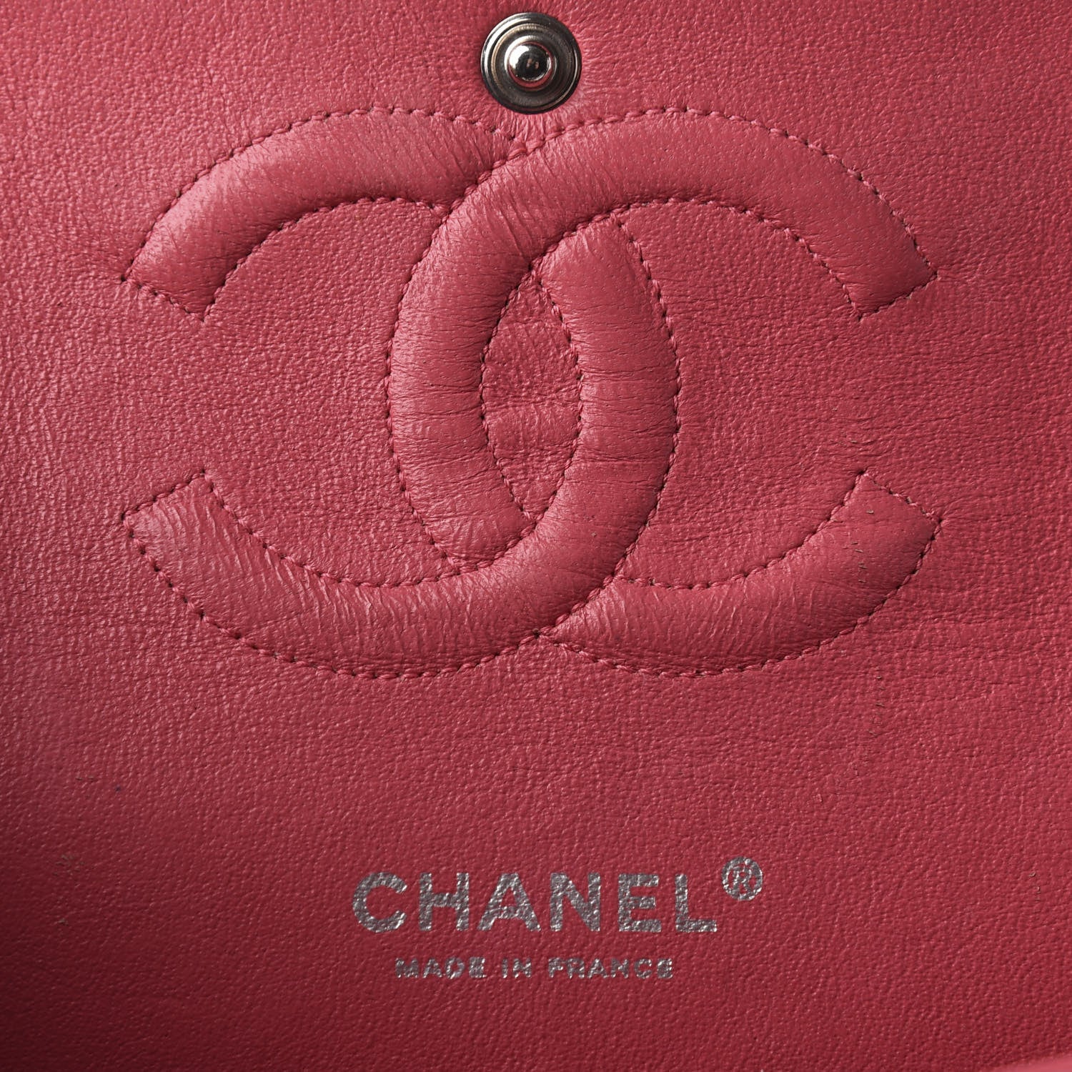 Chanel Caviar Quilted Medium Double Flap Dark Pink 8 of 9