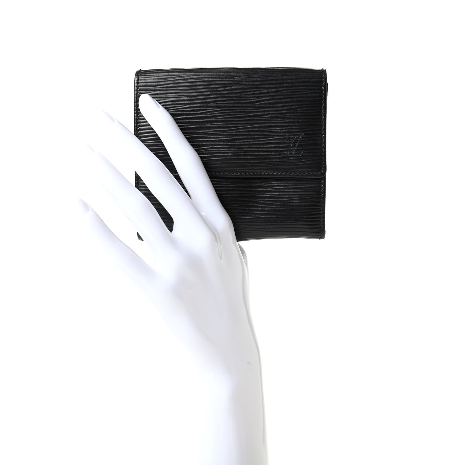 Louis Vuitton Epi Elise Wallet Black 2 of 8