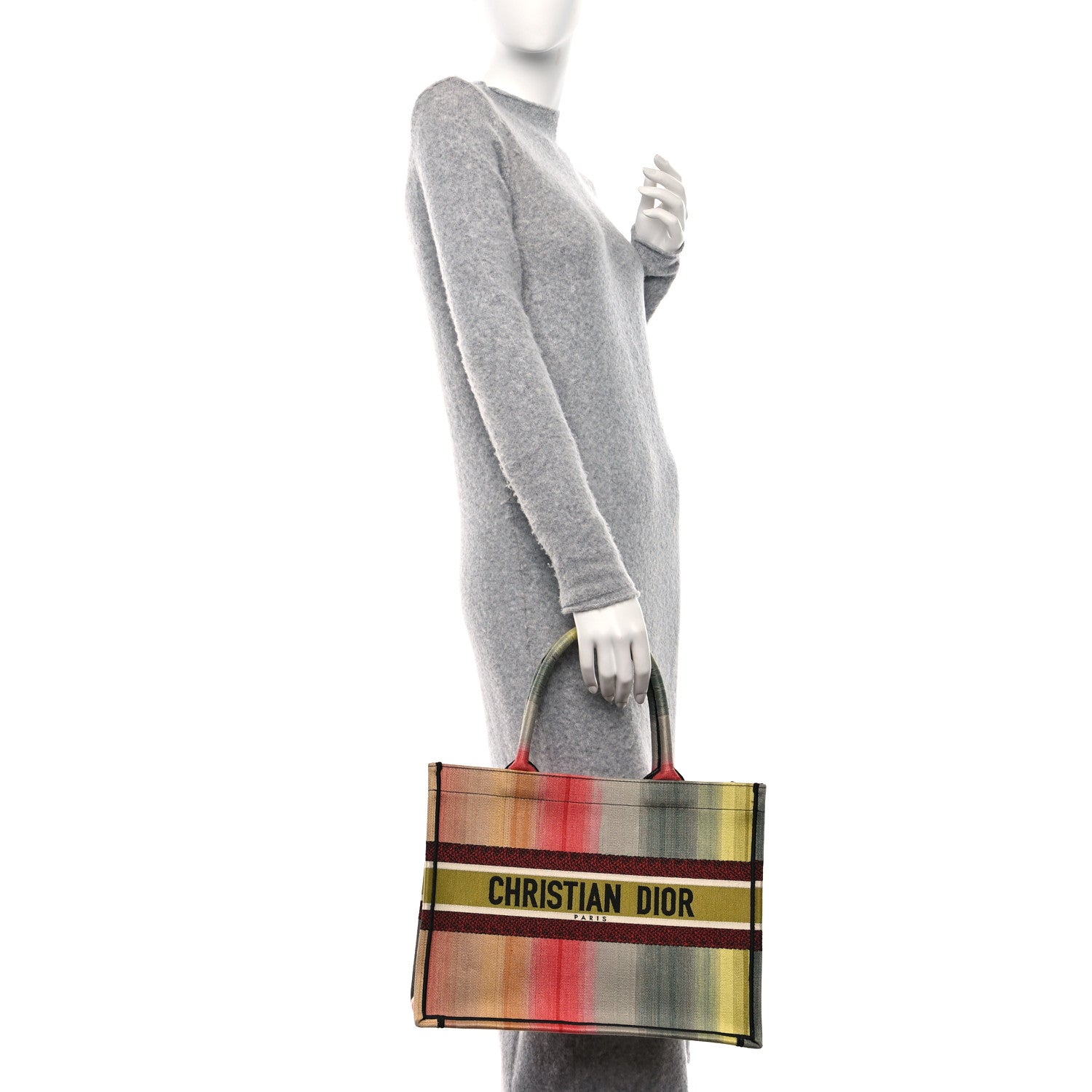 Christian Dior Canvas Embroidered Medium Dioraura Book Tote Multicolor 2 of 15