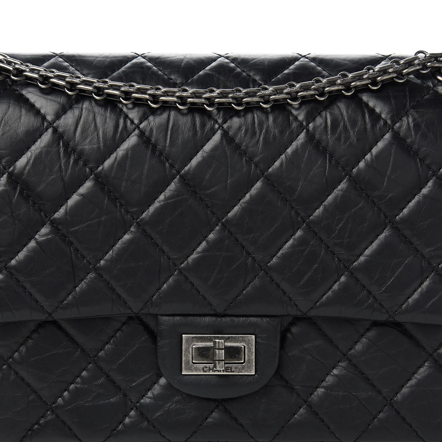Chanel Aged Calfskin Quilted 2.55 Reissue 226 Flap Black 10 of 13