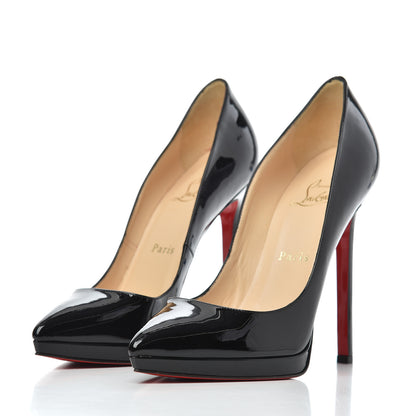Christian Louboutin Patent Pigalle Plato 120 Pumps 36 Black 3 of 11
