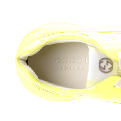 Gucci Calfskin Mens Rhyton Sneakers 9 Yellow Fluo 7 of 10