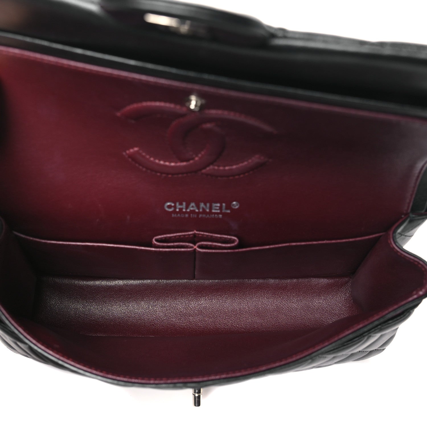 Chanel Lambskin Quilted Medium Double Flap Black 5 of 10
