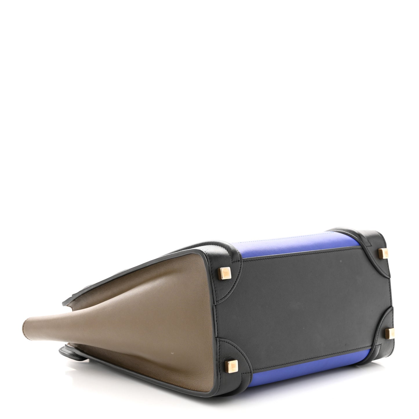 Smooth Calfskin Micro Tri-Color Luggage Cobalt