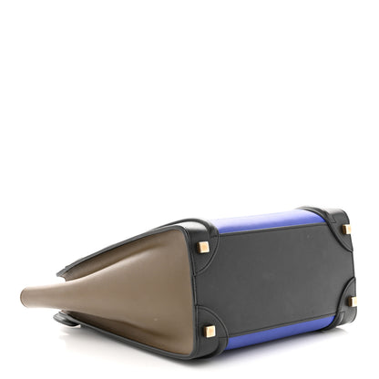 Celine Smooth Calfskin Micro Tri-Color Luggage Cobalt 4 of 10