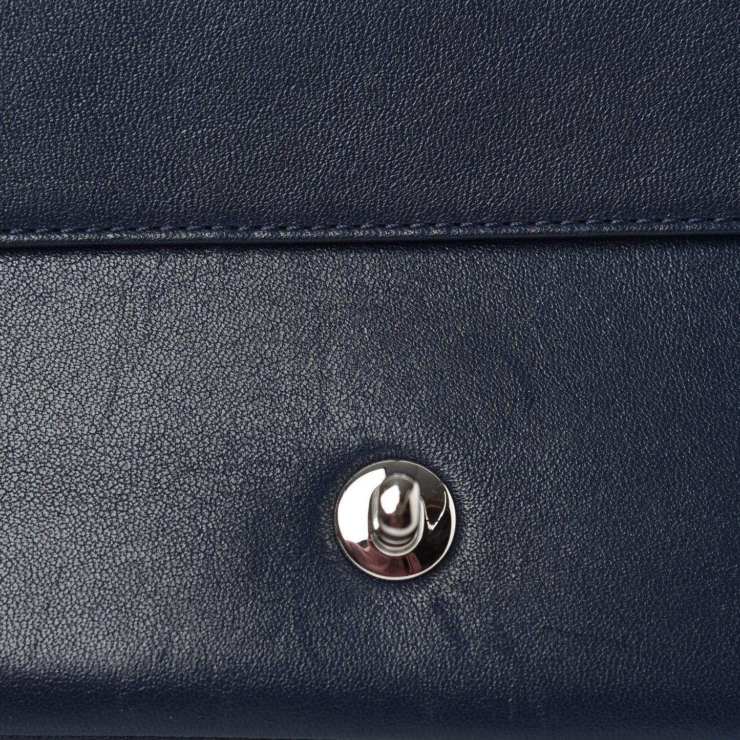 Sheepskin Quilted Medium Vintage Mademoiselle Flap Dark Navy