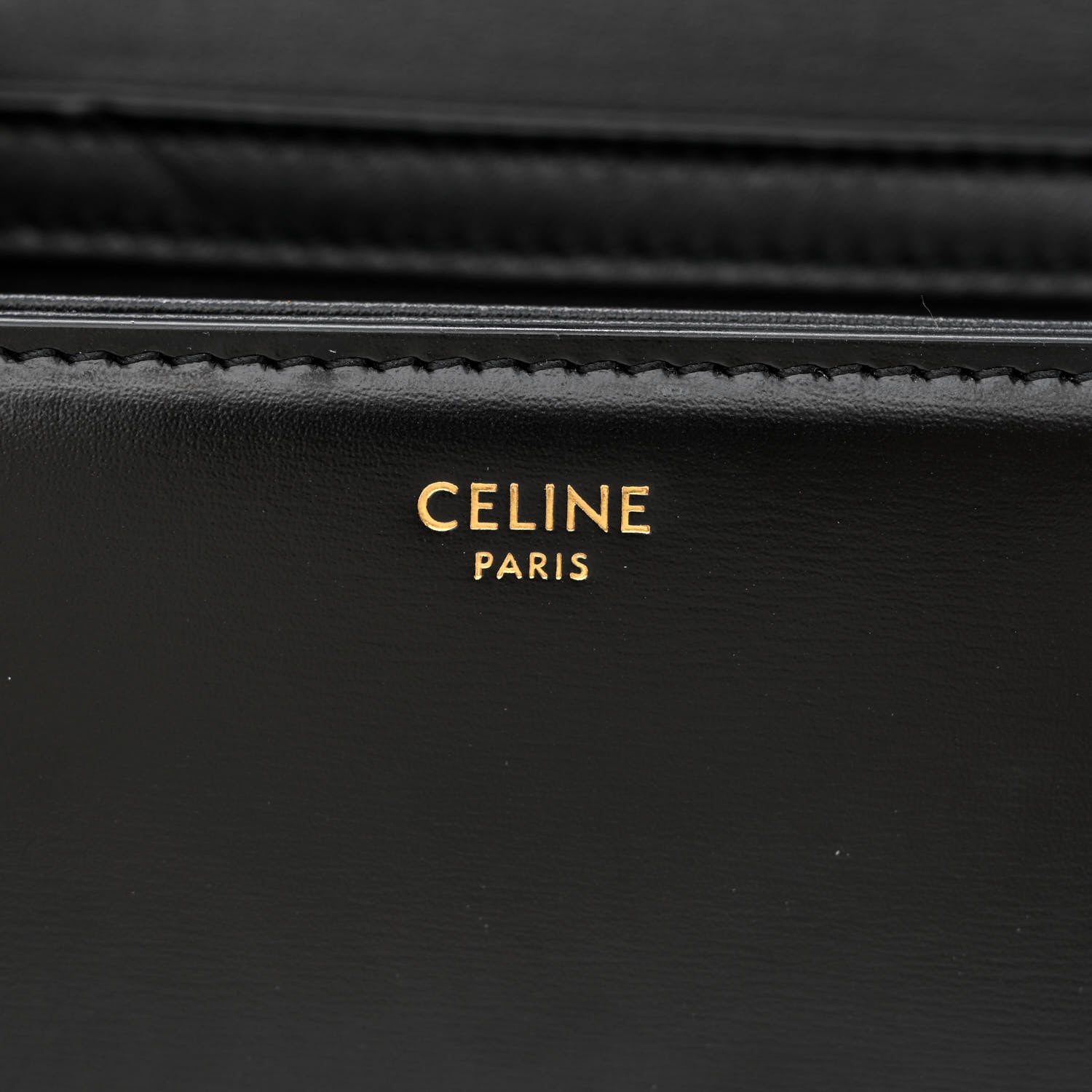 Celine Shiny Calfskin Teen Triomphe Black 6 of 12