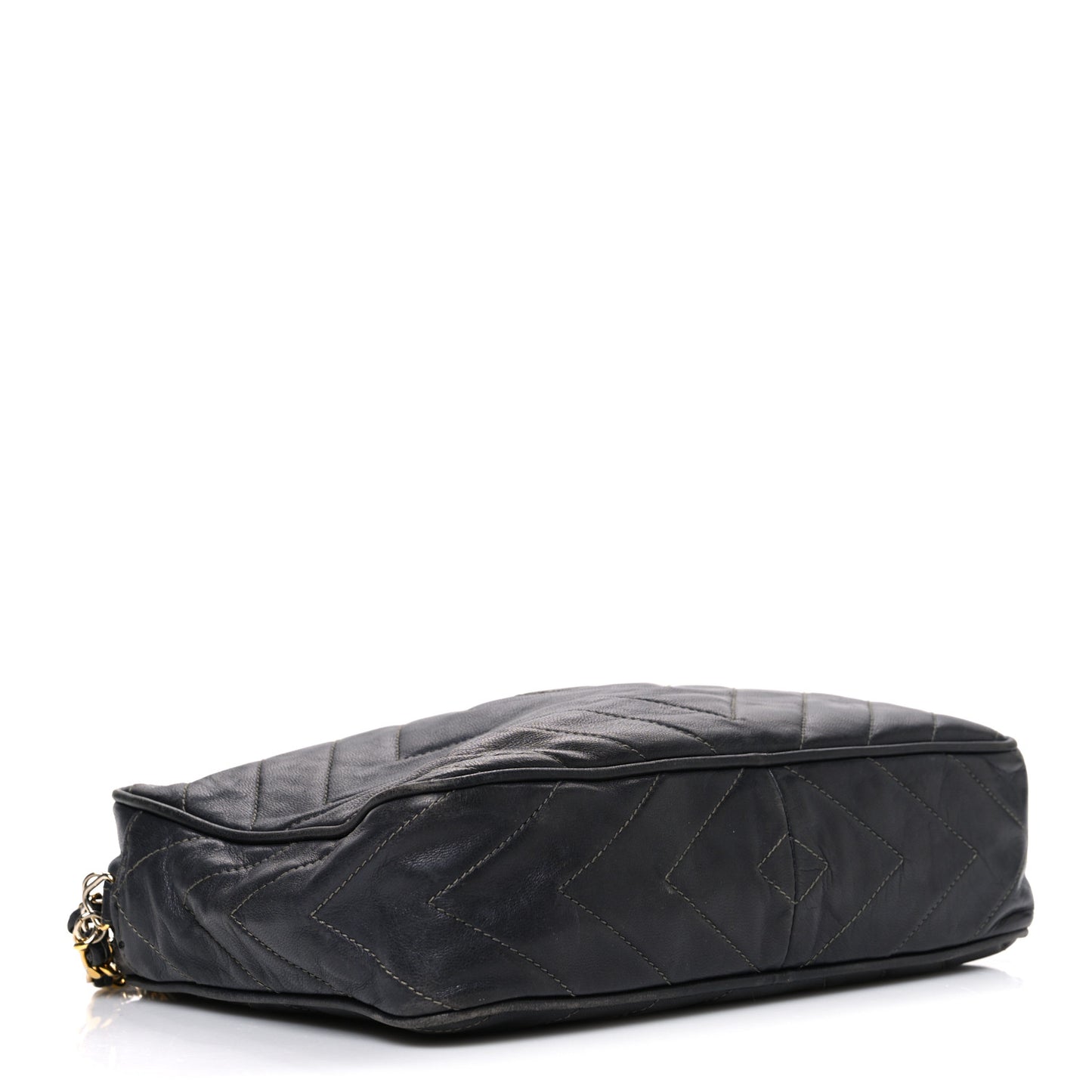Lambskin Quilted CC Tassel Camera Case Black