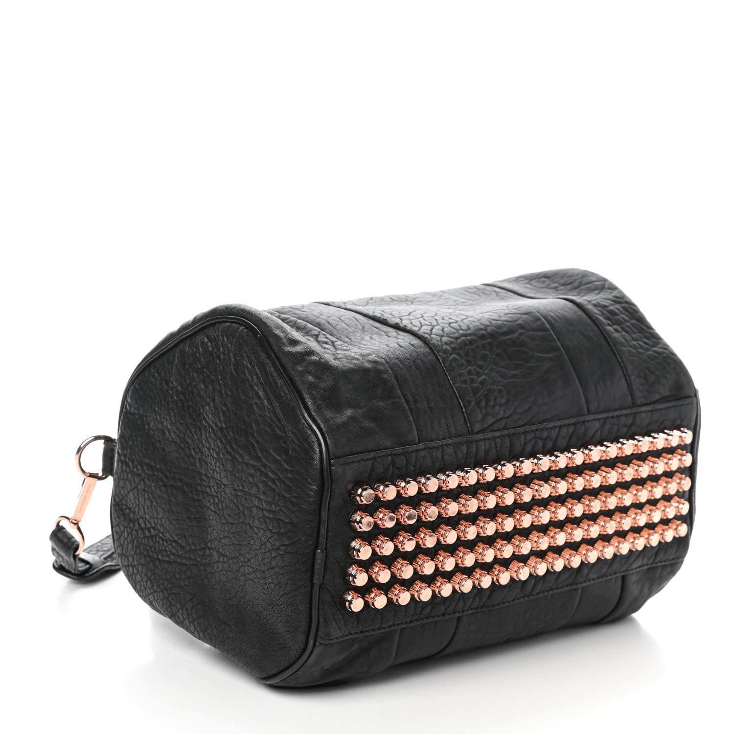 Alexander Wang Pebbled Lambskin Rocco Black Rose Gold Hardware 4 of 9
