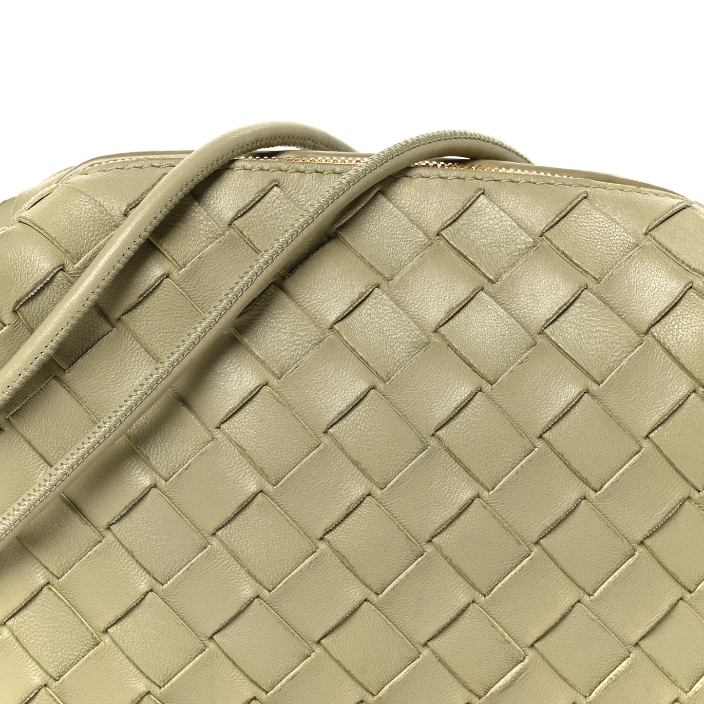 Nappa Intrecciato Mini Loop Camera Bag Travertine