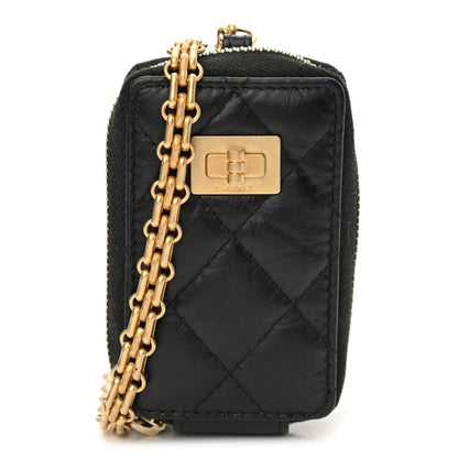 Chanel Aged Calfskin Quilted 2.55 Reissue Clutch With Chain Black 1 of 8