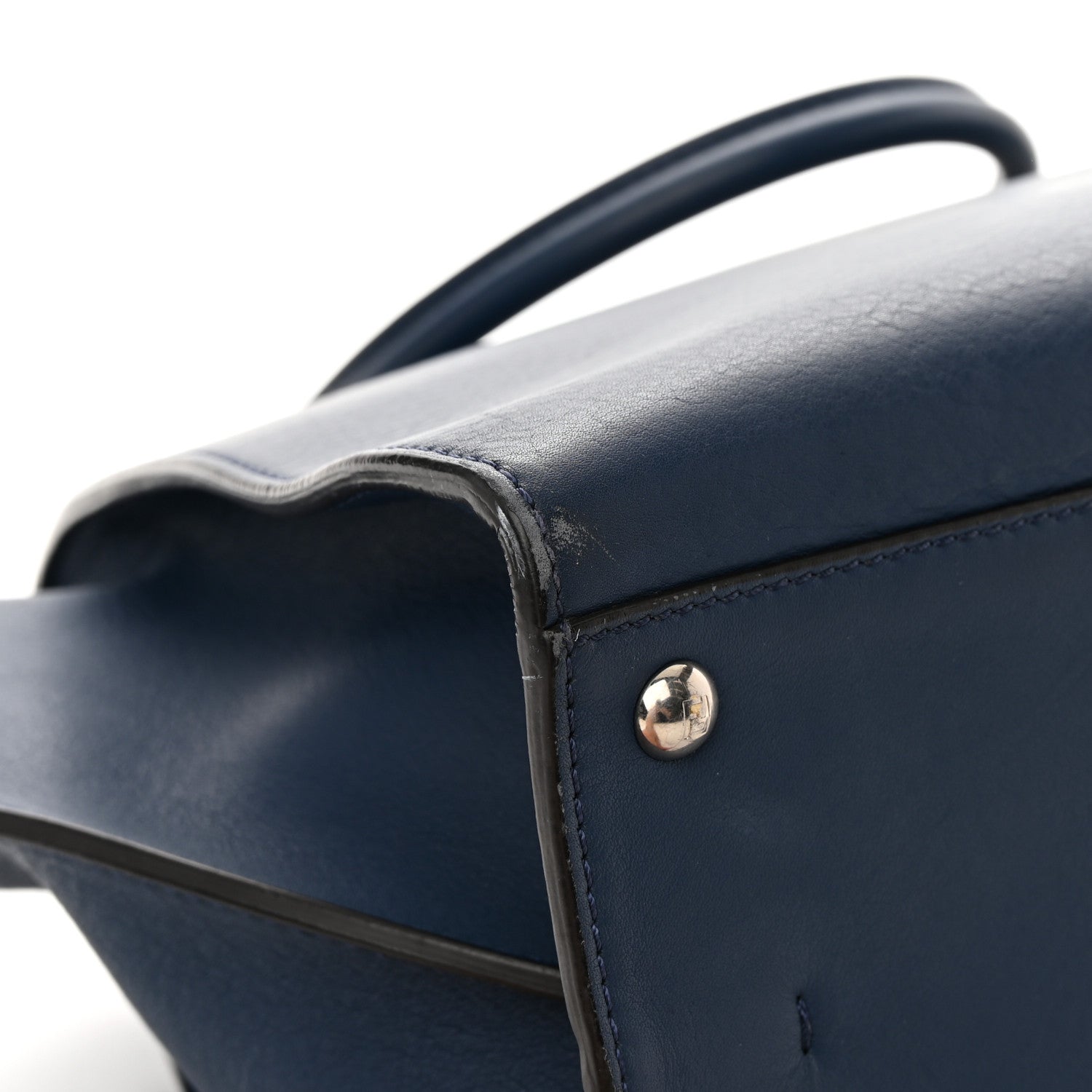 Fendi Vitello Dolce Shiny Nappa Petite 3Jours Tote Blue 12 of 21