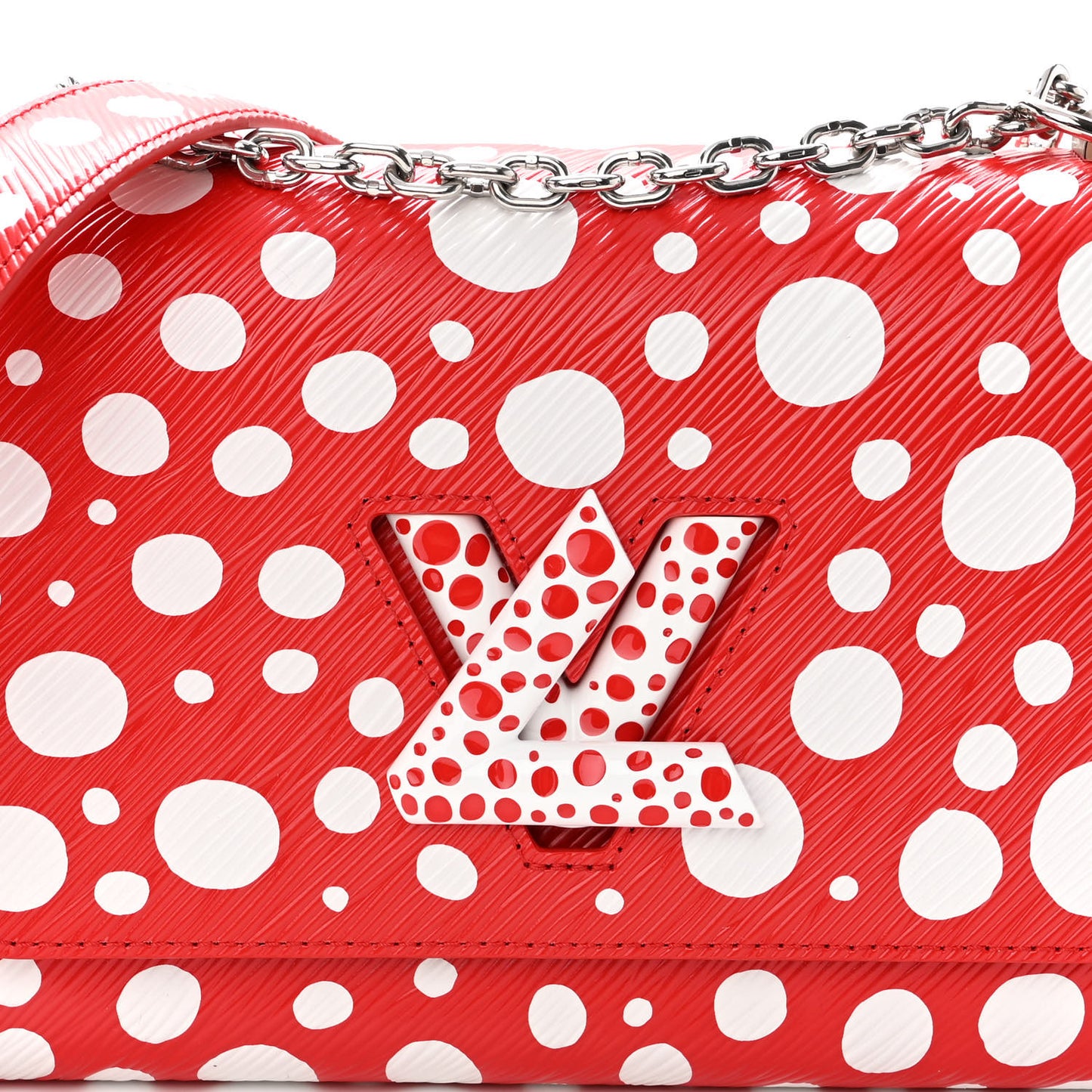 LV X YK Epi Infinity Dots Twist Shoulder Bag MM Red