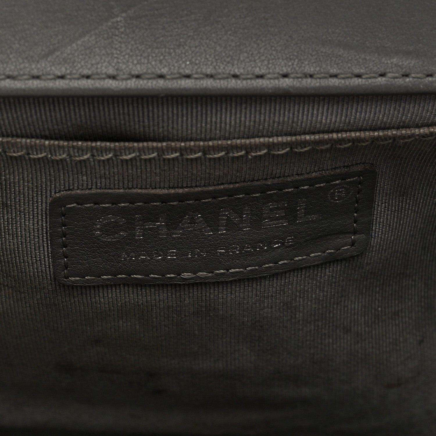Chanel Lambskin Chevron Quilted Medium Boy Flap Grey 6 of 13