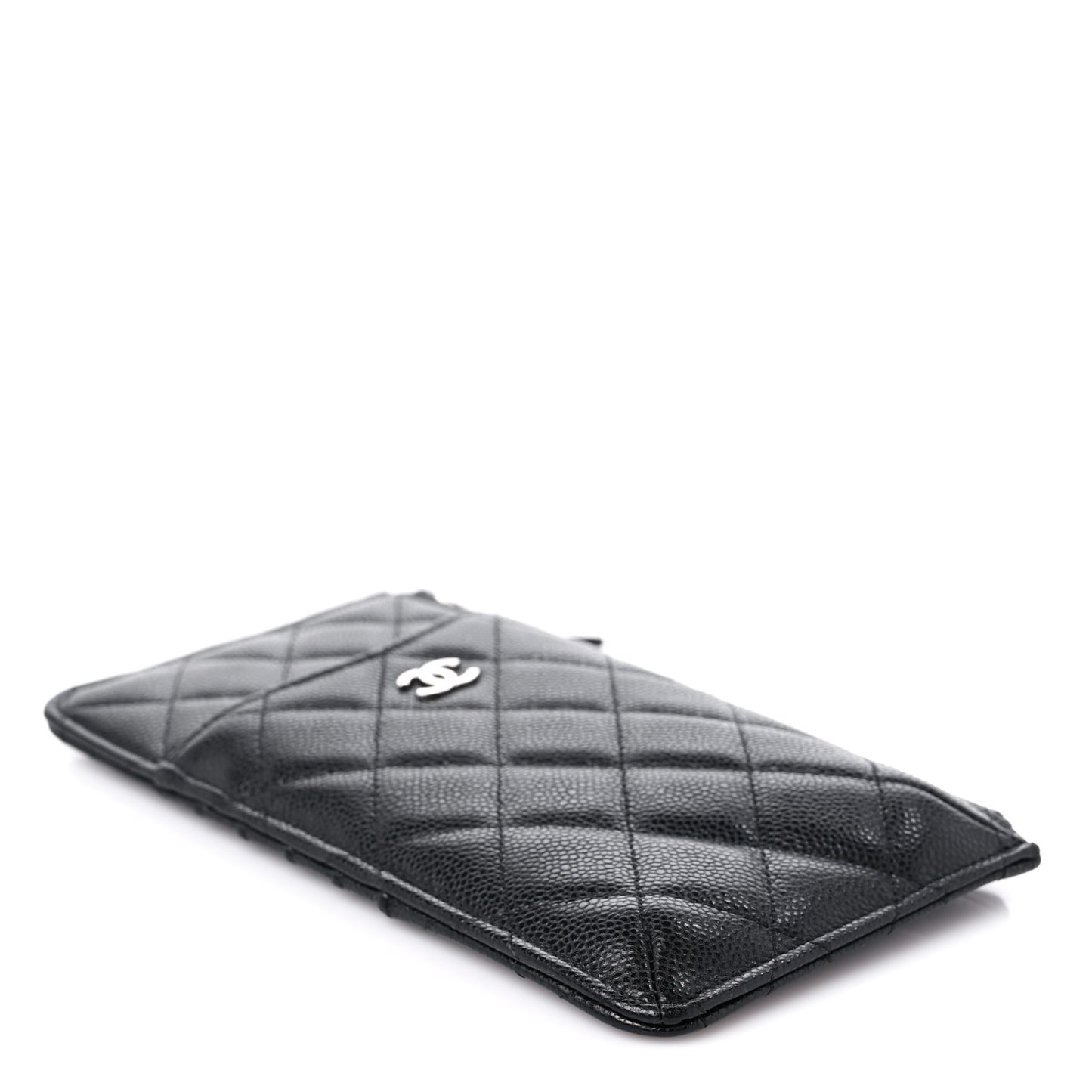 Caviar Quilted Classic iPhone Pouch Black