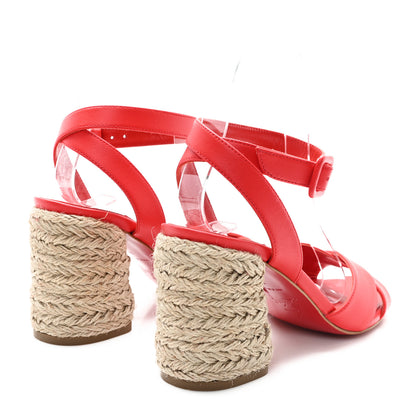 Christian Louboutin Nappa Summer Mariza 85 Espadrille Sandals 36 Ole Natural 5 of 8