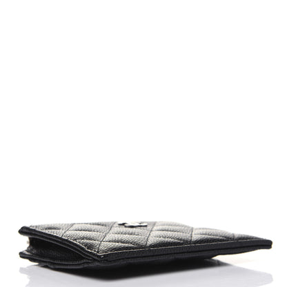 Chanel Caviar Quilted CC Zip Card Holder Black 4 of 13