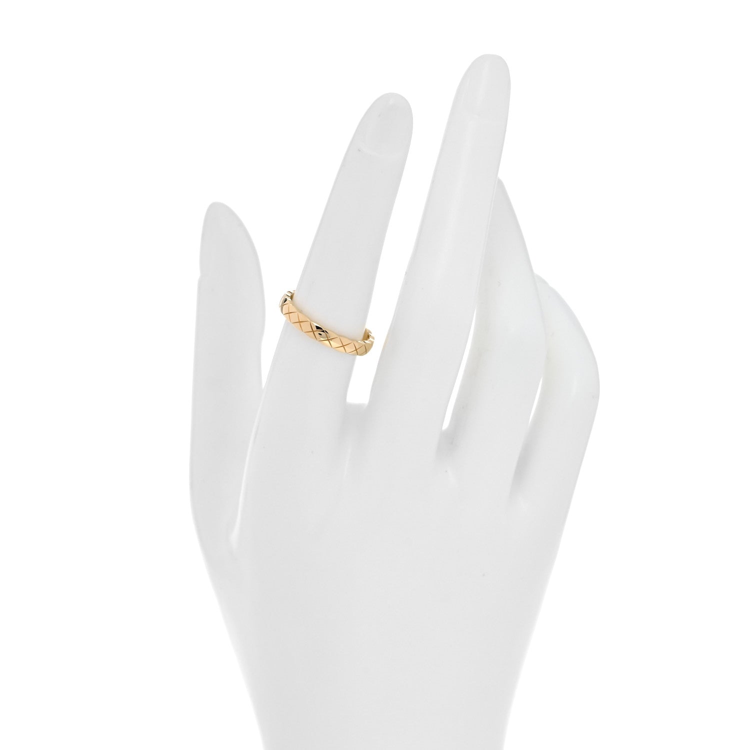 Chanel 18K Yellow Gold Mini Coco Crush Ring 55 7.25 2 of 4