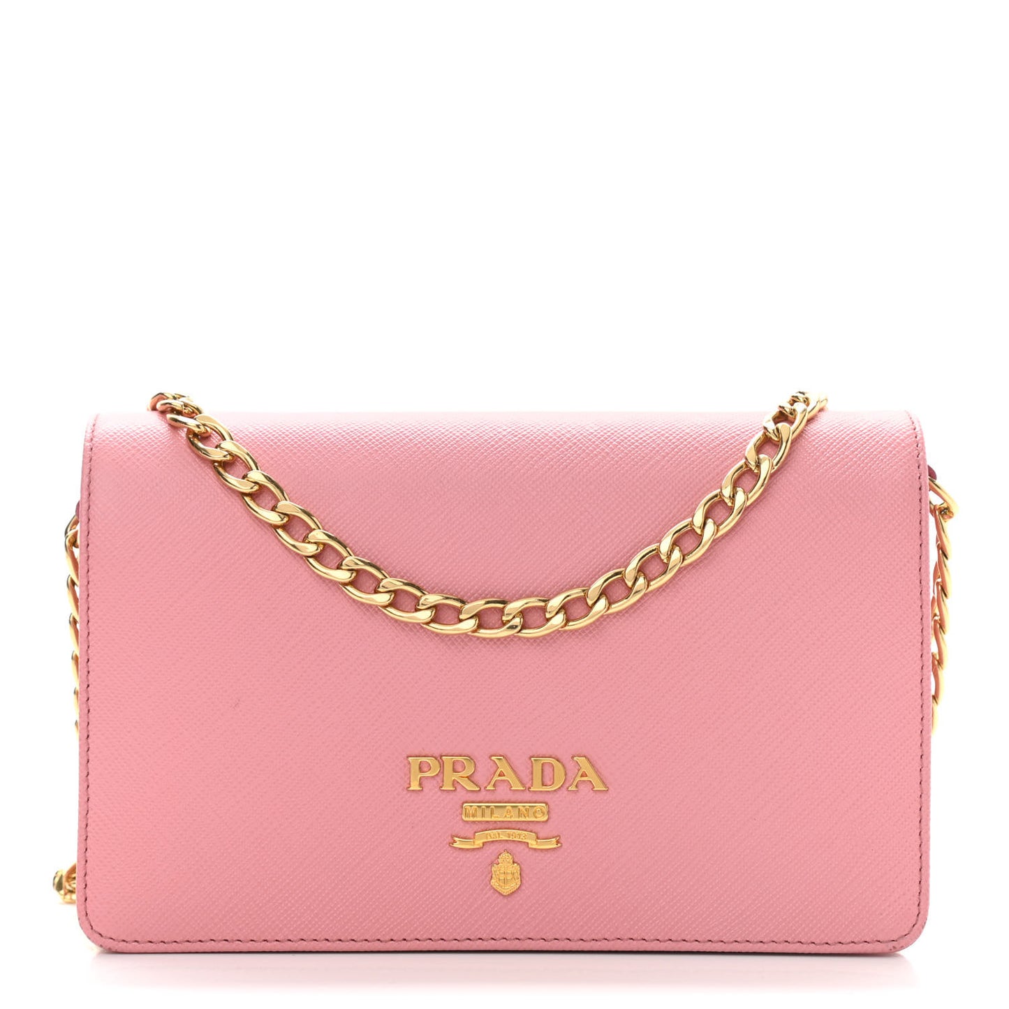 Saffiano Lux Chain Wallet Petalo