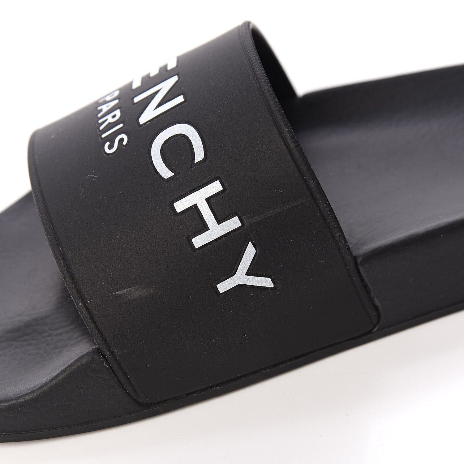 Givenchy Rubber Logo Pool Slide Sandals 38 Black 9 of 10