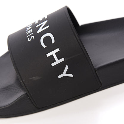 Givenchy Rubber Logo Pool Slide Sandals 38 Black 9 of 10